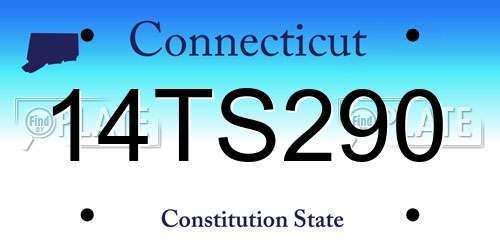 14TS290 Connecticut License Plate