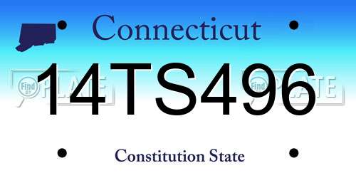 14TS496 Connecticut License Plate