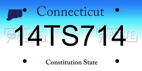 14TS714 Connecticut License Plate