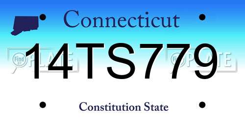 14TS779 Connecticut License Plate