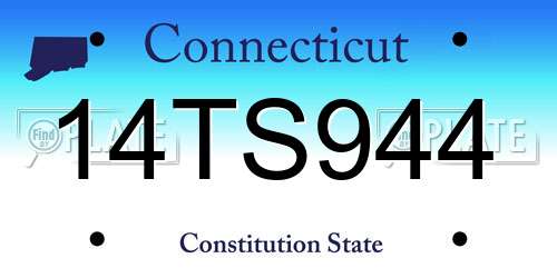 14TS944 Connecticut License Plate