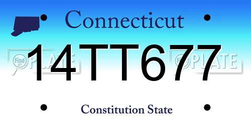 14TT677 Connecticut License Plate
