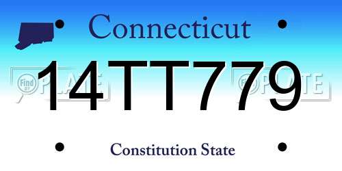 14TT779 Connecticut License Plate