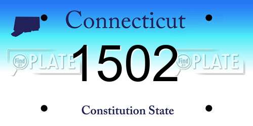 1502 Connecticut License Plate
