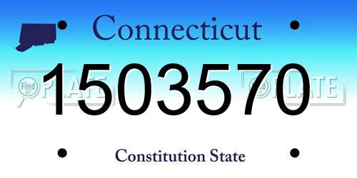 1503570 Connecticut License Plate