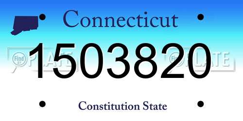 1503820 Connecticut License Plate