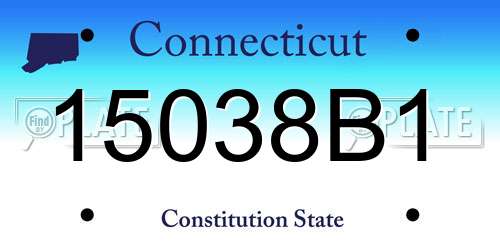 15038B1 Connecticut License Plate
