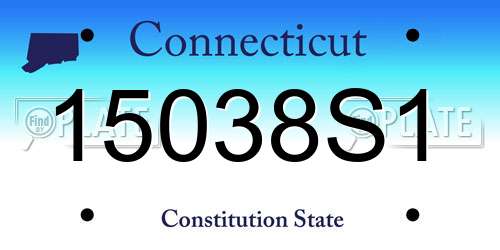 15038S1 Connecticut License Plate