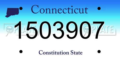 1503907 Connecticut License Plate