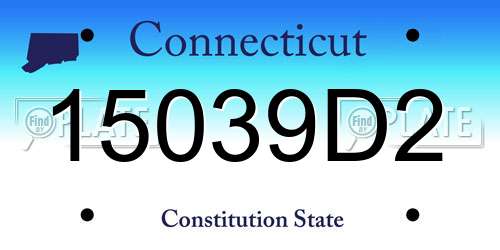 15039D2 Connecticut License Plate