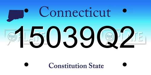 15039Q2 Connecticut License Plate