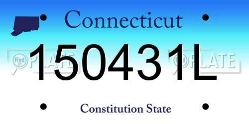 150431L Connecticut License Plate