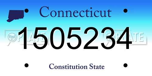1505234 Connecticut License Plate