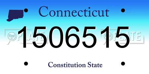 1506515 Connecticut License Plate