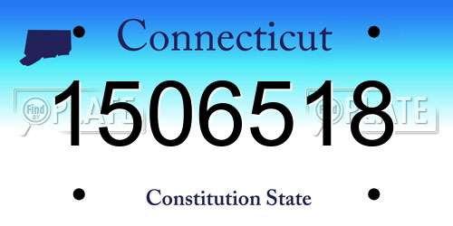 1506518 Connecticut License Plate