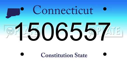 1506557 Connecticut License Plate