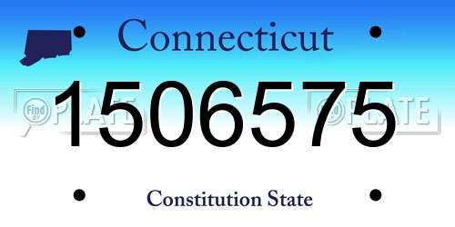 1506575 Connecticut License Plate