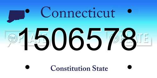 1506578 Connecticut License Plate