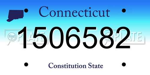 1506582 Connecticut License Plate