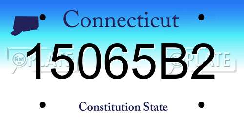 15065B2 Connecticut License Plate