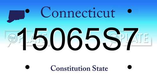 15065S7 Connecticut License Plate