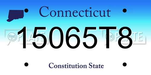 15065T8 Connecticut License Plate