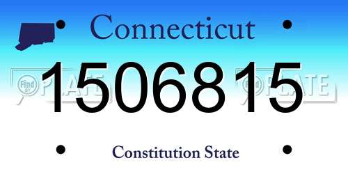 1506815 Connecticut License Plate