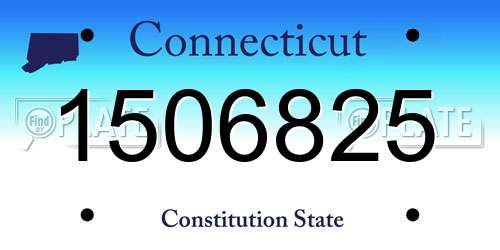 1506825 Connecticut License Plate