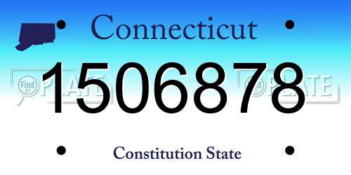 1506878 Connecticut License Plate