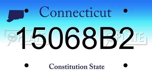 15068B2 Connecticut License Plate