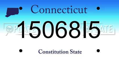 15068I5 Connecticut License Plate