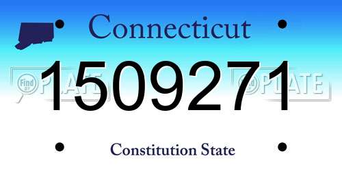 1509271 Connecticut License Plate