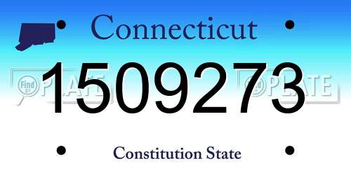 1509273 Connecticut License Plate