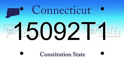 15092T1 Connecticut License Plate