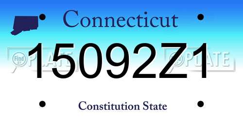 15092Z1 Connecticut License Plate