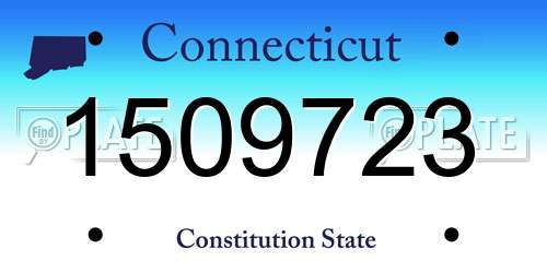 1509723 Connecticut License Plate