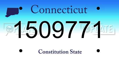 1509771 Connecticut License Plate