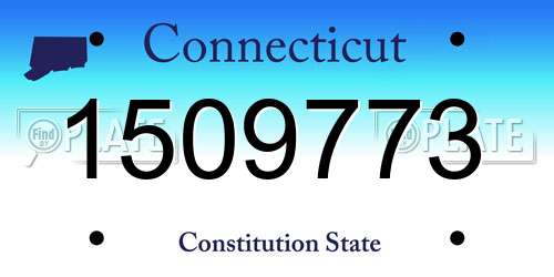 1509773 Connecticut License Plate