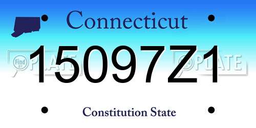 15097Z1 Connecticut License Plate