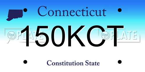 150KCT Connecticut License Plate