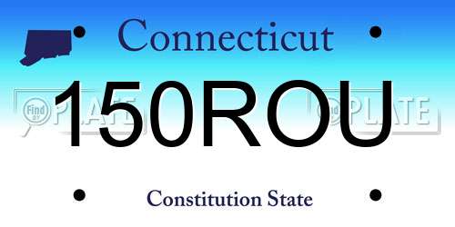 150ROU Connecticut License Plate