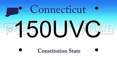150UVC Connecticut License Plate