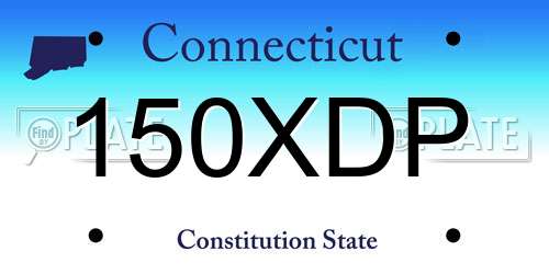 150XDP Connecticut License Plate