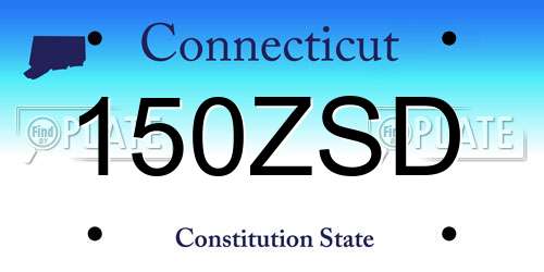 150ZSD Connecticut License Plate