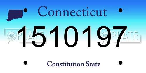 1510197 Connecticut License Plate
