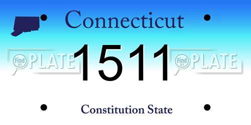 1511 Connecticut License Plate