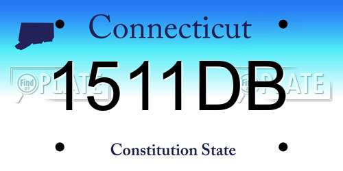 1511DB Connecticut License Plate