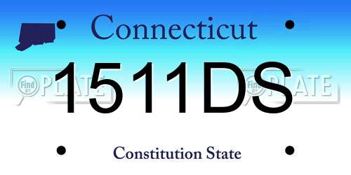1511DS Connecticut License Plate