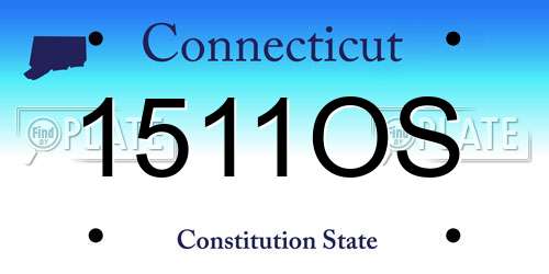 1511OS Connecticut License Plate