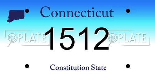 1512 Connecticut License Plate